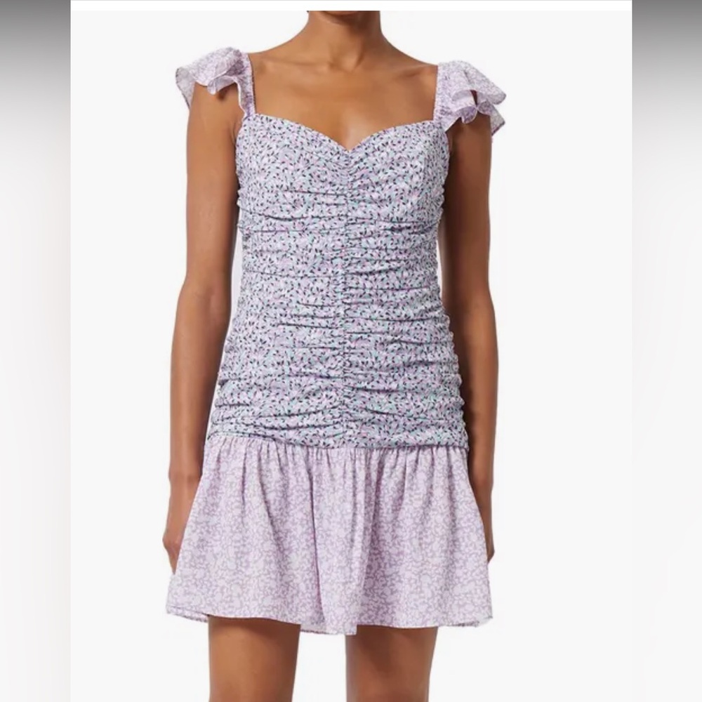 French Connection Lavender Floral Mini Dress